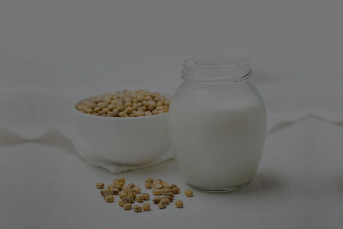 barattolo di bevanda vegetale alla soia alternativa al latte