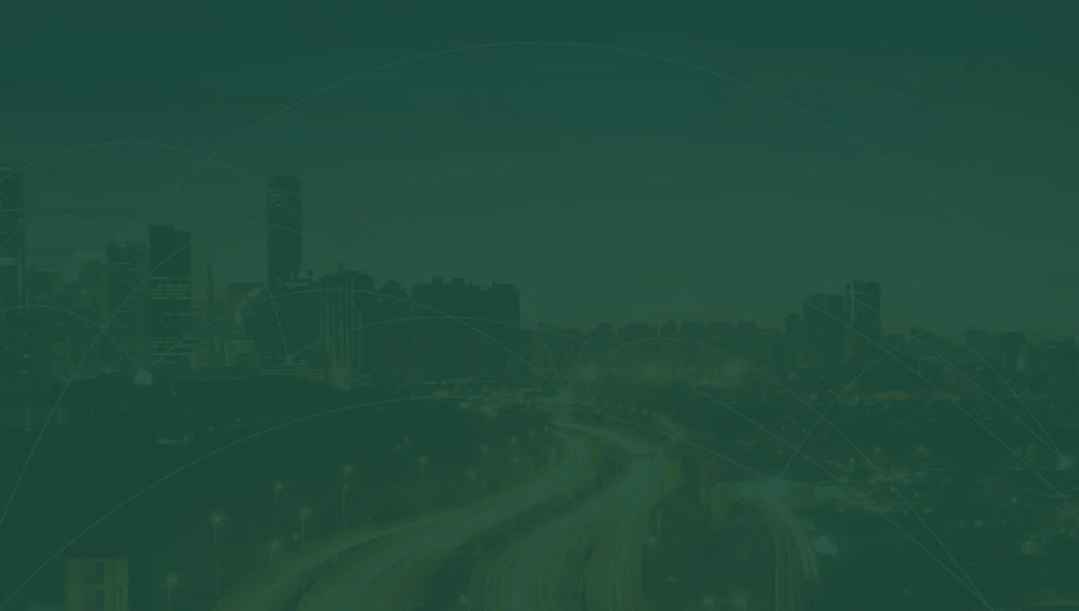 città con connessioni luminose